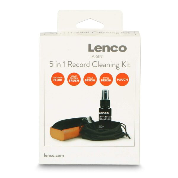 Набір для очистки вінілових пластівок Lenco TTA-5in1 Wooden Cleaning Brush With Velvet Padding - фото 5